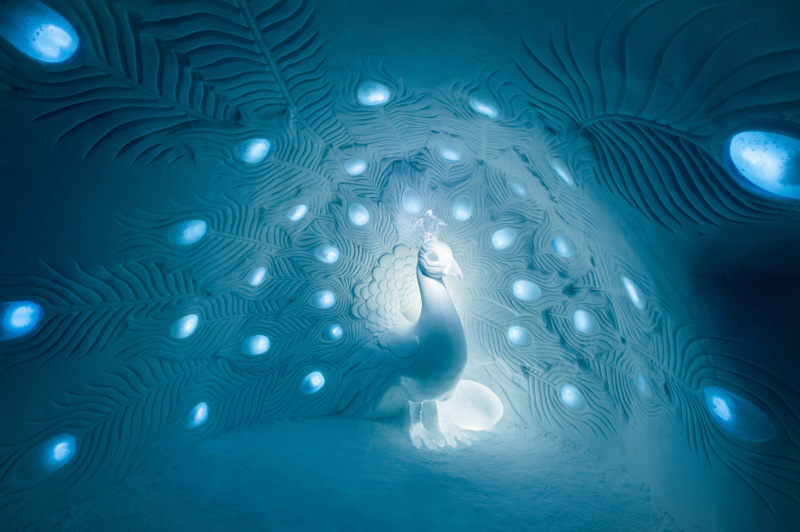 Inside the ICEHOTEL in Jukkasjärvi, Sweden