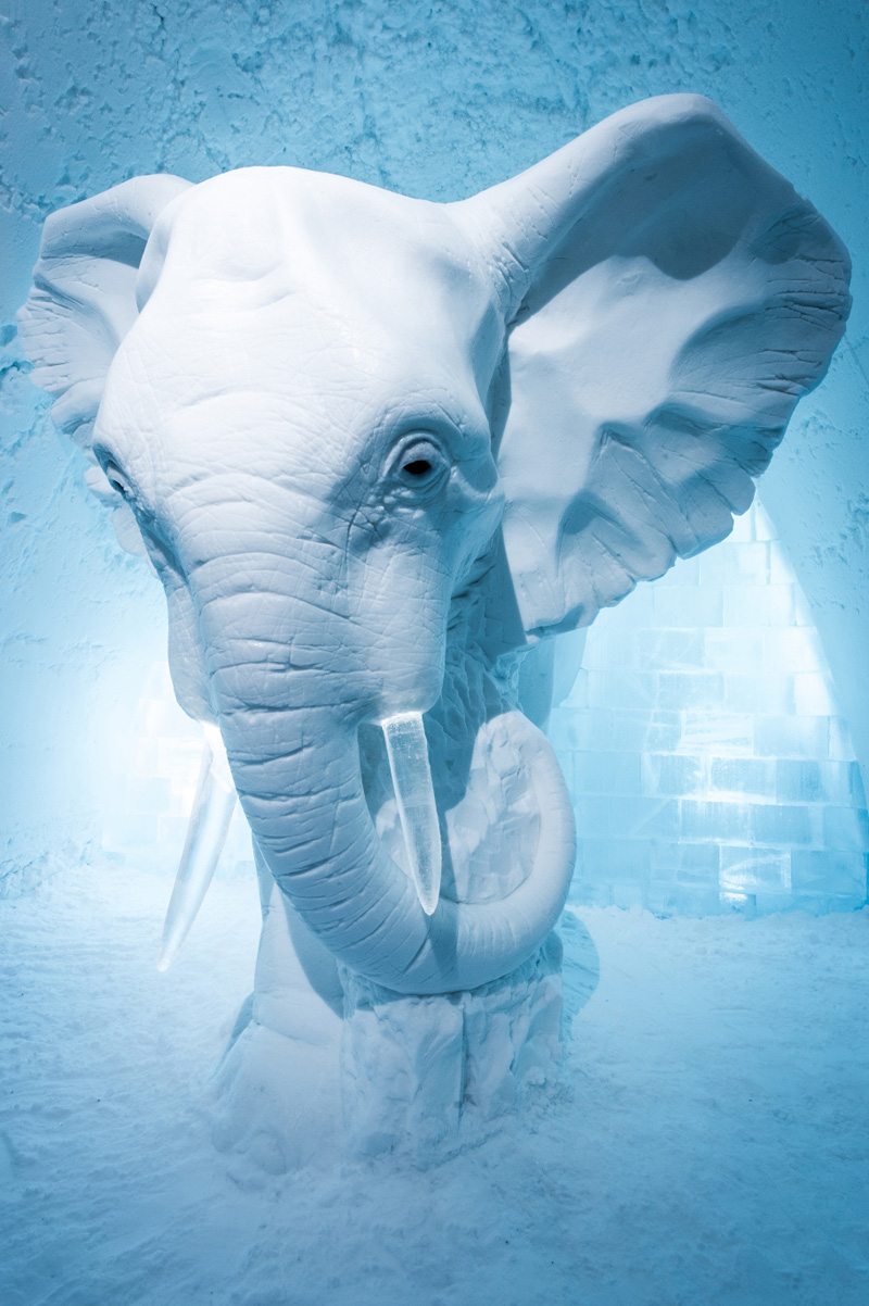 Inside the ICEHOTEL in Jukkasjärvi, Sweden