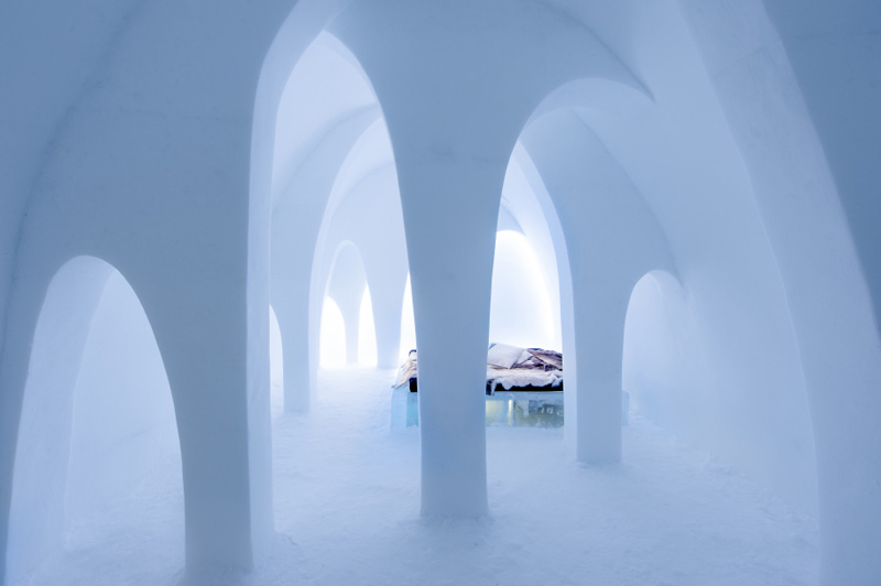 Inside the ICEHOTEL in Jukkasjärvi, Sweden