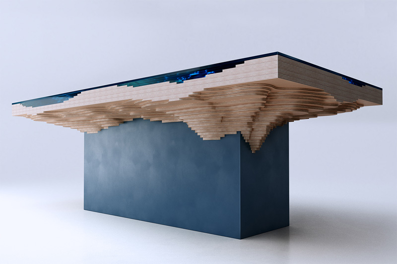 Abyss Dining Table, designed by Christopher Duffy for Duffy London