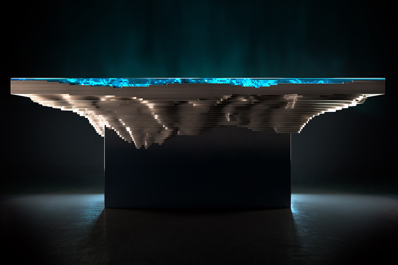 Abyss Dining Table, designed by Christopher Duffy for Duffy London