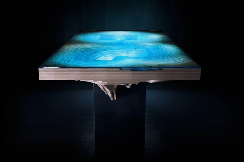 Abyss Dining Table, designed by Christopher Duffy for Duffy London