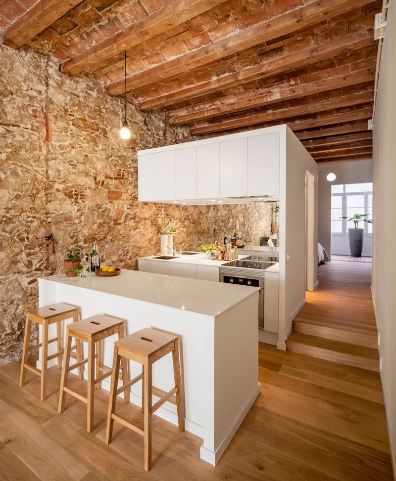 Interior renovation of an apartment in Barcelona, Spain, designed by Sergi Pons.