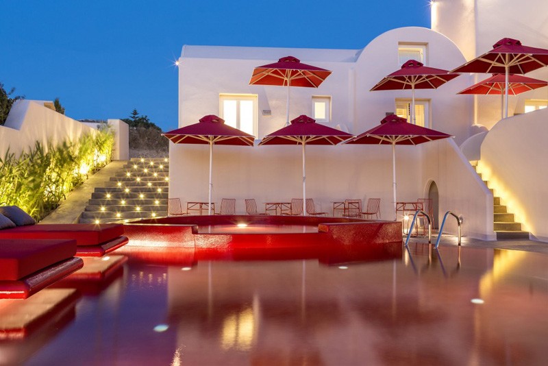 Take a look at The Art Hotel on the Greek island of Santorini