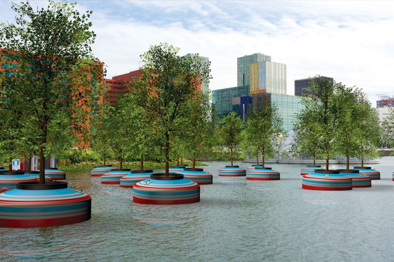 The city of Rotterdam will be getting a floating forest this Spring