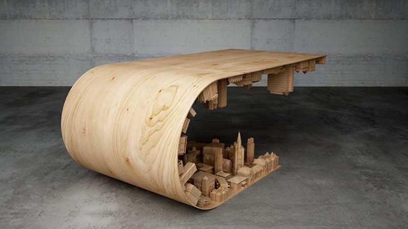 Wave City Coffee Table by Mousarris