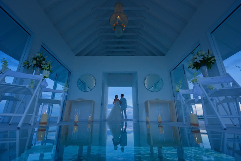 Afloat, an overwater wedding pavilion at the Four Seasons Resort Maldives