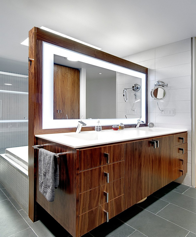 A Backlit Mirror In Your Bathroom, Mirrors With Lights Around Them