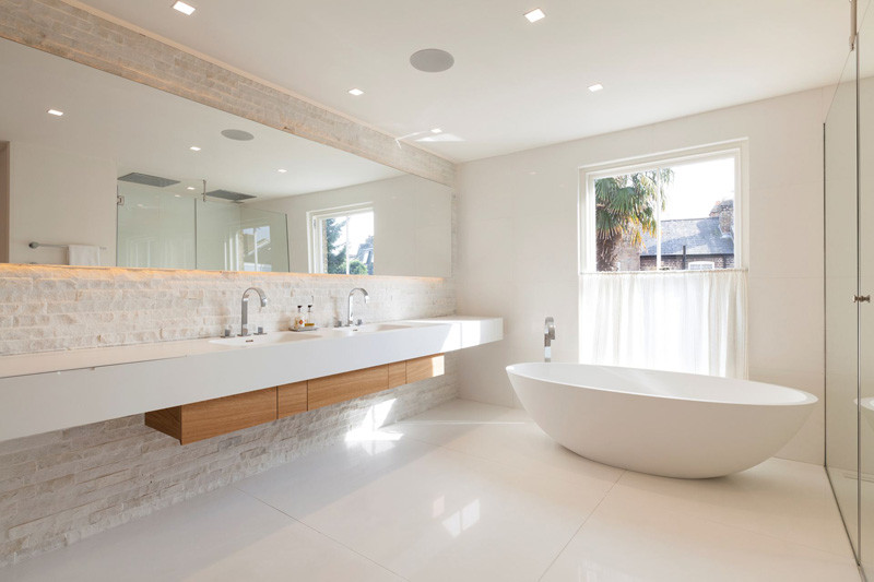 8 Reasons Why You Should Have A Backlit Mirror In Your Bathroom // They're Efficient --- Because they use LED lights, rather than incandescent ones, backlit mirrors use much less energy and last longer than ordinary lightbulbs would.