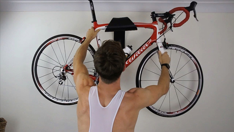 This sculptural bike wall mount is designed to showcase your ride like a work of art