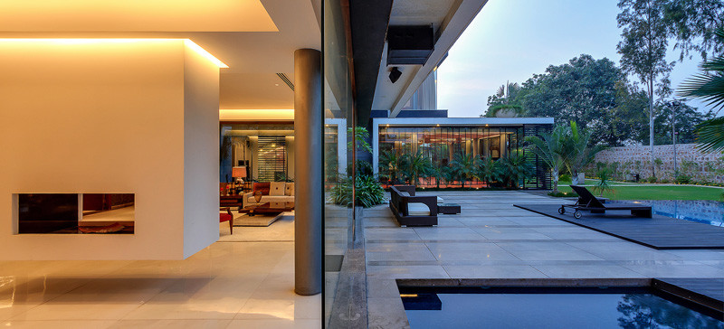 The Bridge House, located in New Delhi India, and designed by DADA & Partners.