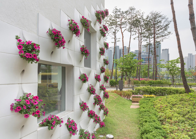 This Kindergarten Has Flowerpots Built In To The Facade