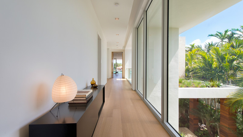 A contemporary home on DiLido Island in Miami Beach, designed by Max Strang and built by Luis Bosch