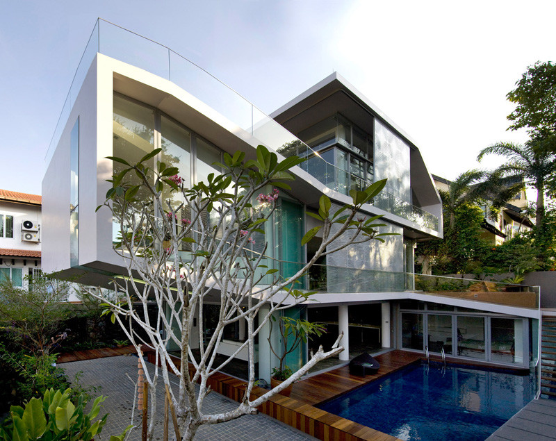 The OOI House, located in Singapore, and designed by Czarl Architects and Mink Architects.