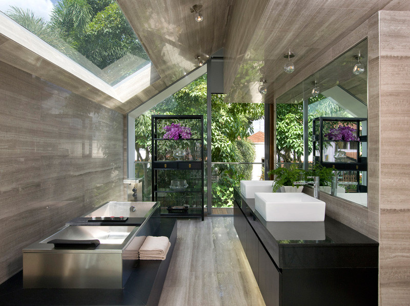 The OOI House, located in Singapore, and designed by Czarl Architects and Mink Architects.
