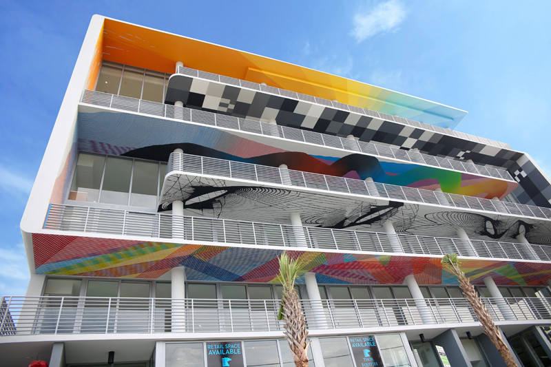 This building in Miami has colourful artwork for everyone to enjoy