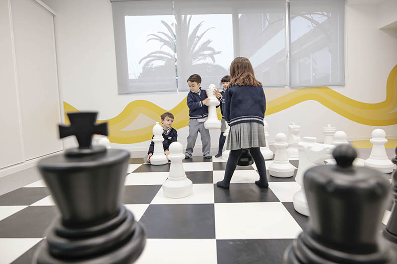 This Spanish kindergarten is filled with mountains, caves and chess