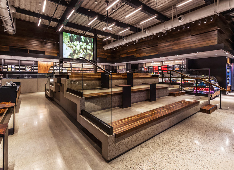 Starbucks just opened a new location with stadium style seating