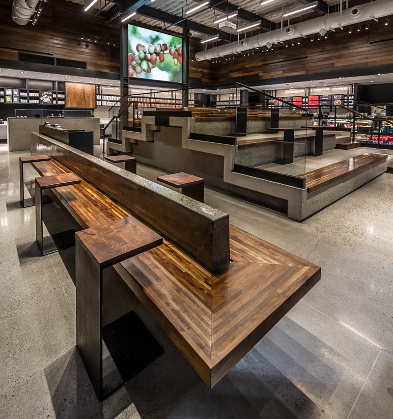 Starbucks just opened a new location with stadium style seating