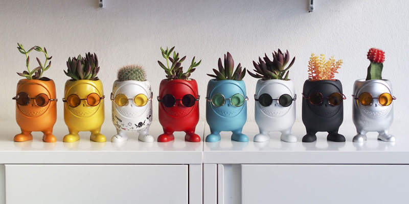 These little monster planters have a bit of an attitude