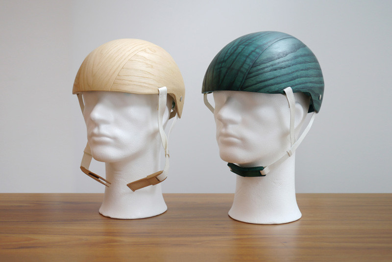 Jesper Jonsson and Rasmus Malbert have designed a bike helmet made with wood