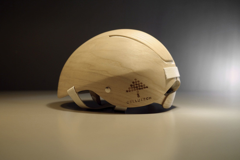 Jesper Jonsson and Rasmus Malbert have designed a bike helmet made with wood