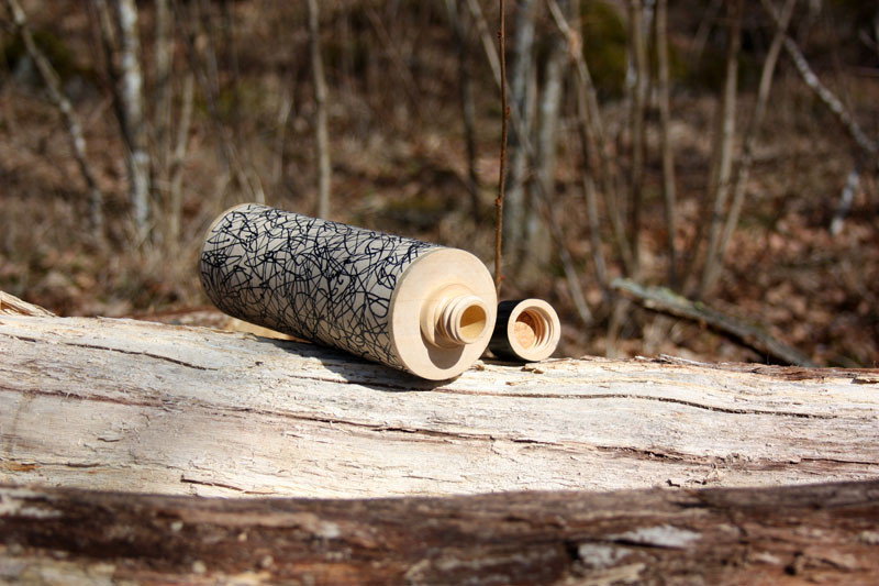 This Water Bottle Is Made From Wood Instead Of Plastic