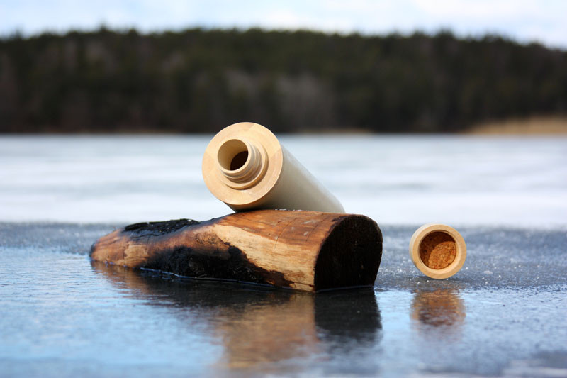 This Water Bottle Is Made From Wood Instead Of Plastic