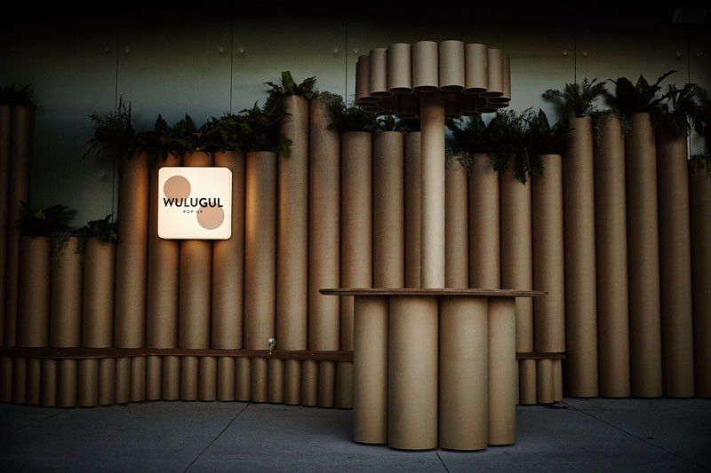 Cardboard Tubes Are The Material Choice For This Pop Up In Sydney