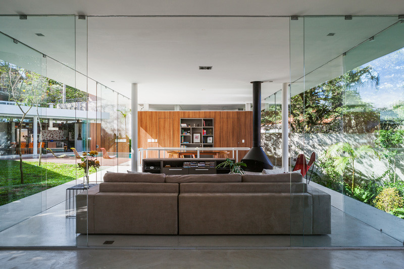 The Marquise House in Sao Paulo, Brazil, designed by FGMF (Forte, Gimenes & Marcondes Ferraz Arquitectos).