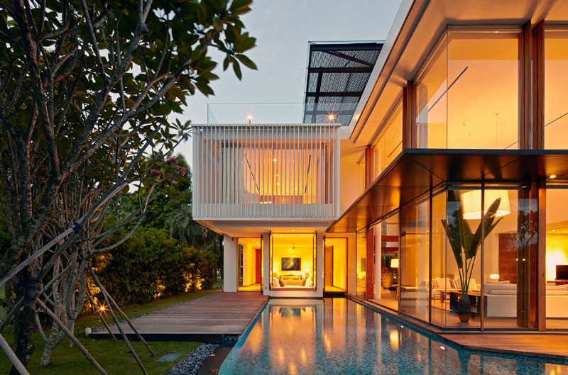 No.2, a house located in Singapore, and designed by Greg Shand Architects.