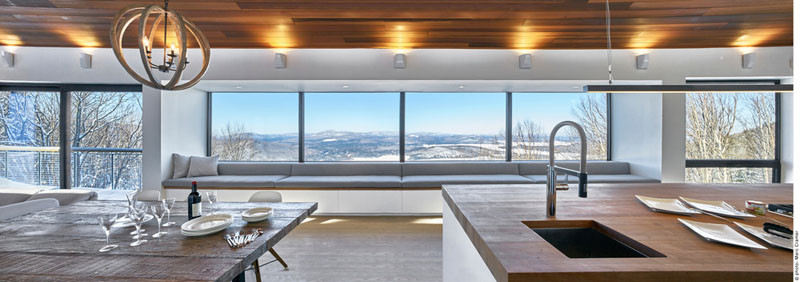 Laurentian Ski Chalet in Lac Archambault, Quebec, designed by robitaille.curtis