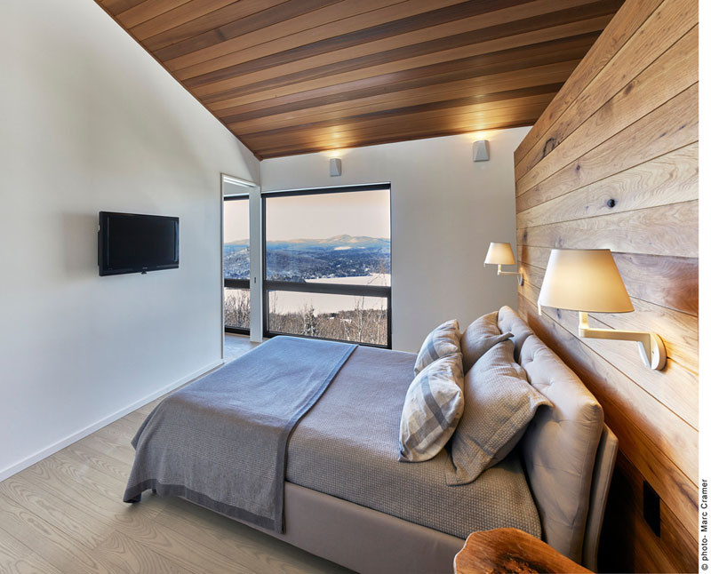 Laurentian Ski Chalet in Lac Archambault, Quebec, designed by robitaille.curtis