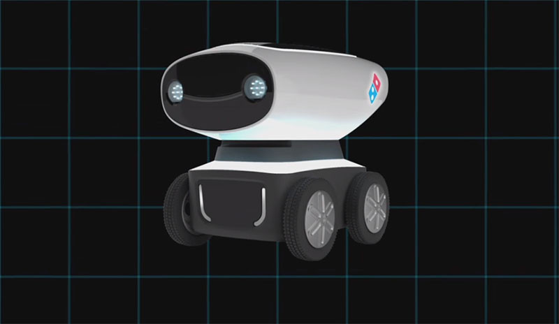 DRU, Domino's pizza delivery robot.