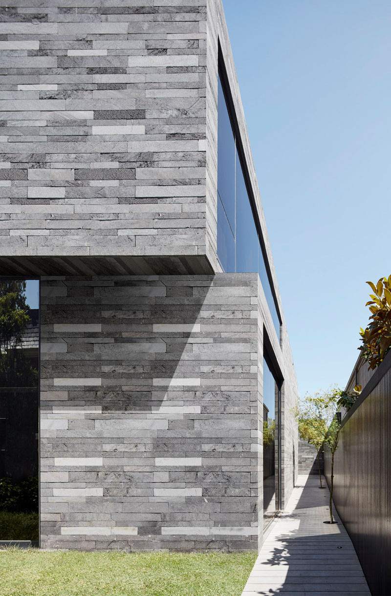 Design Detail - Lava Stone Is Used To Create A Natural Look For This Home