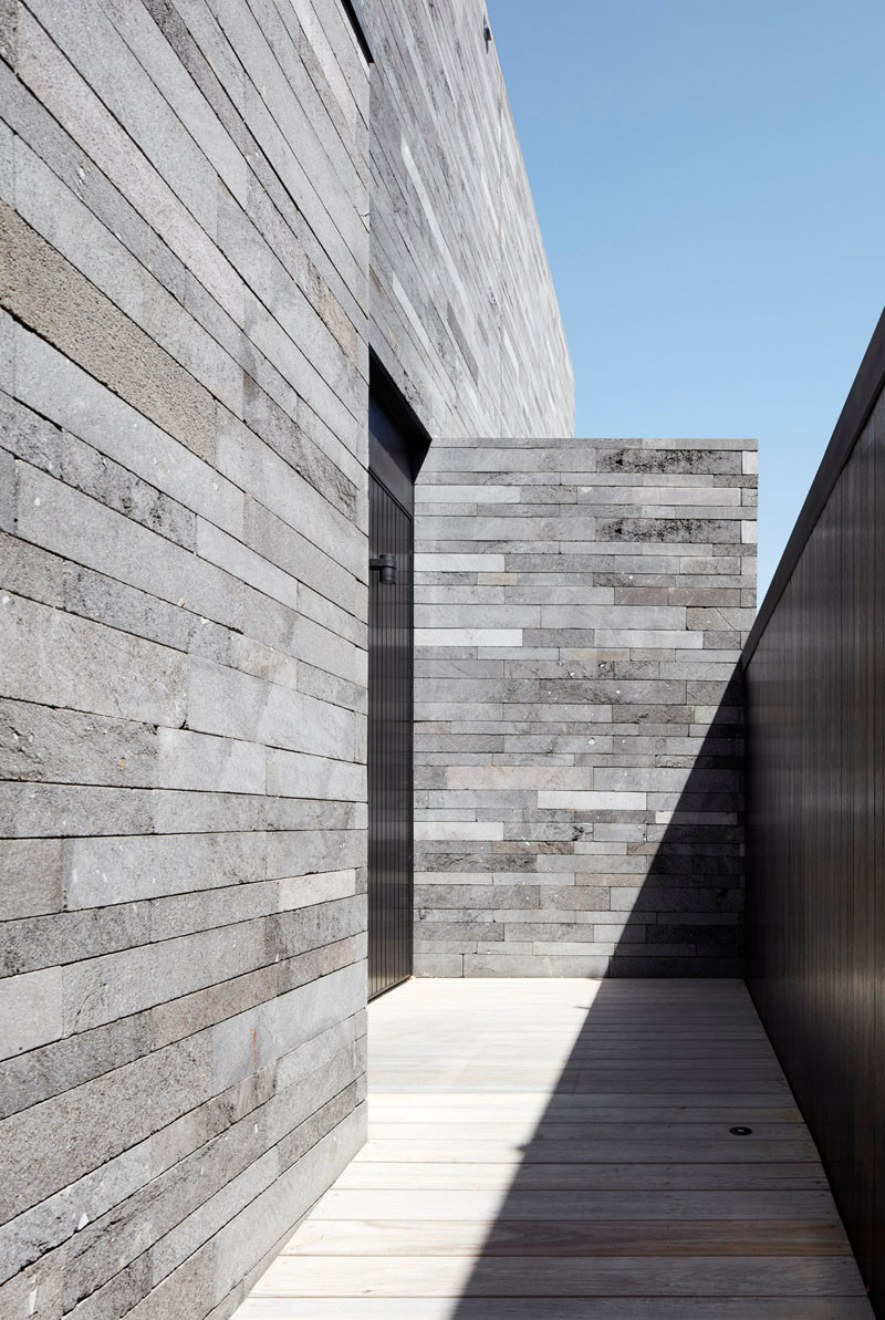 Design Detail - Lava Stone Is Used To Create A Natural Look For This Home