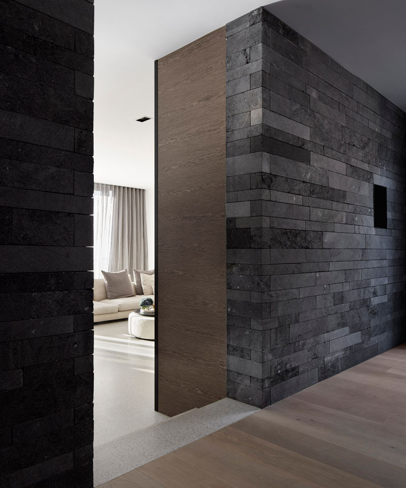 Design Detail - Lava Stone Is Used To Create A Natural Look For This Home