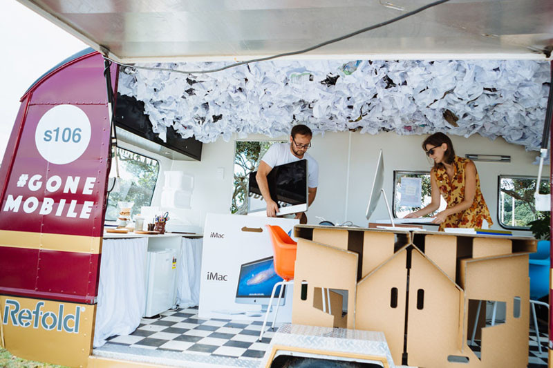 These architects wanted to work outside so they made a mobile office in a caravan