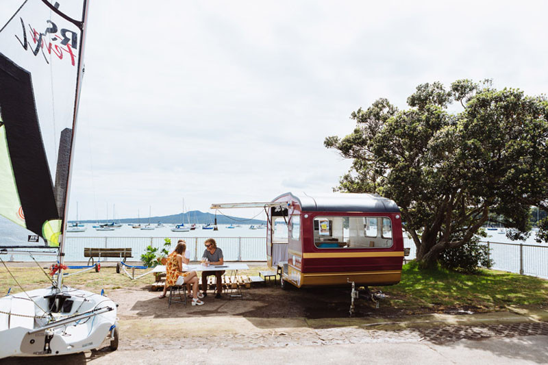 These architects wanted to work outside so they made a mobile office in a caravan