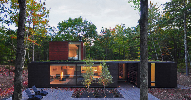 The Pleated House in Wisconsin, USA, designed by Johnsen Schmaling Architects