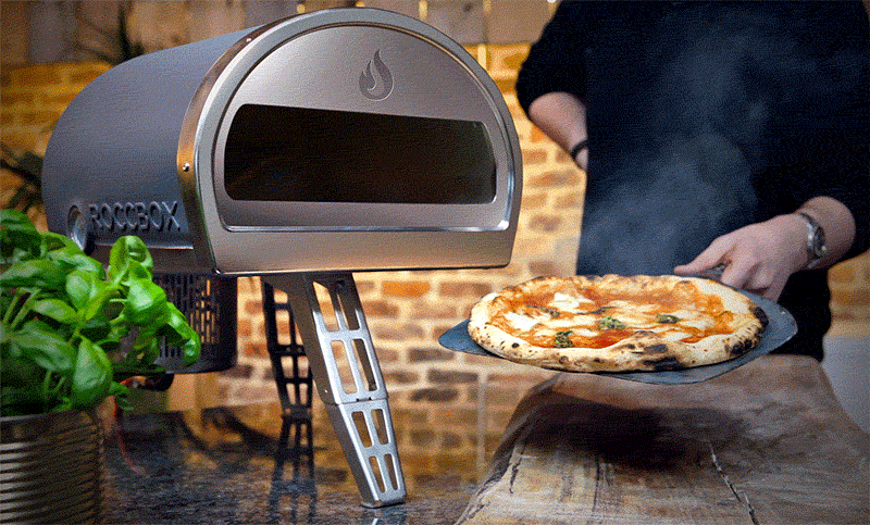 The Roccbox, a portable stone bake pizza oven.