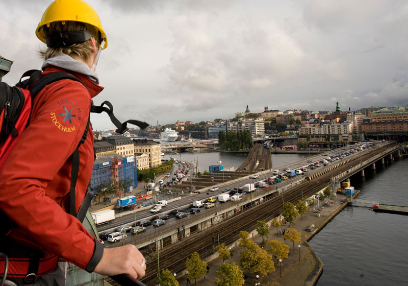 You can climb on the rooftops and see Stockholm from above