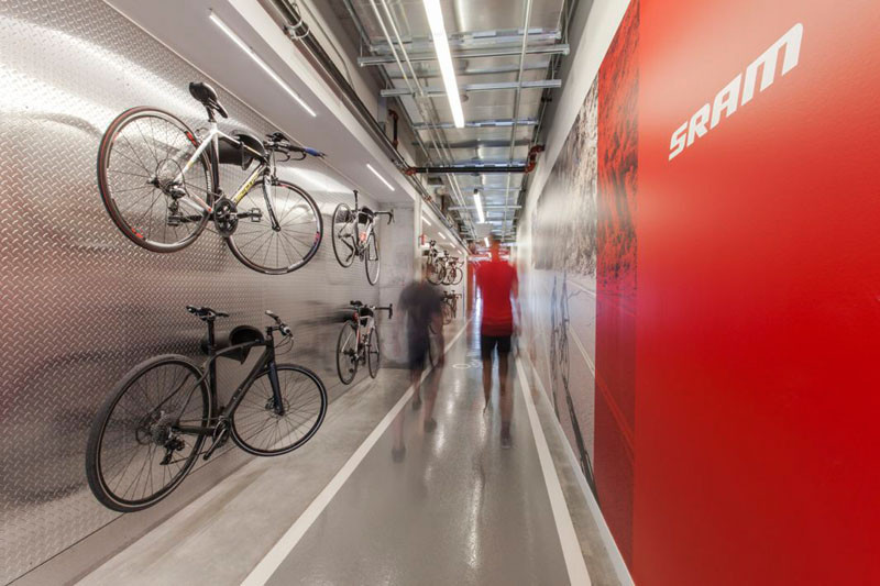 This is a bike-lovers dream office to work in