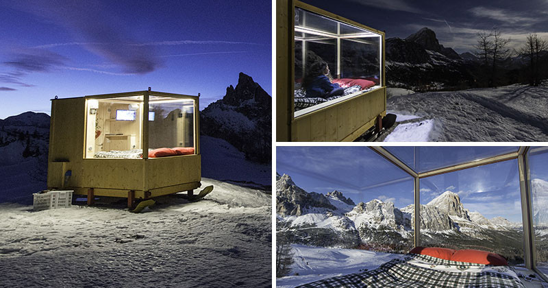 In the middle of the Dolomite Mountains, you can stay under the stars in the Starlight Room