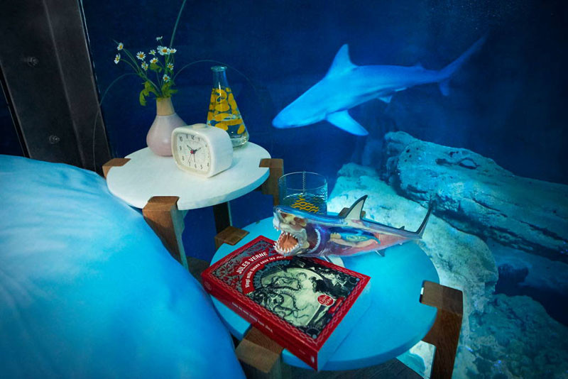 Underwater Room at Aquarium de Paris, via Airbnb