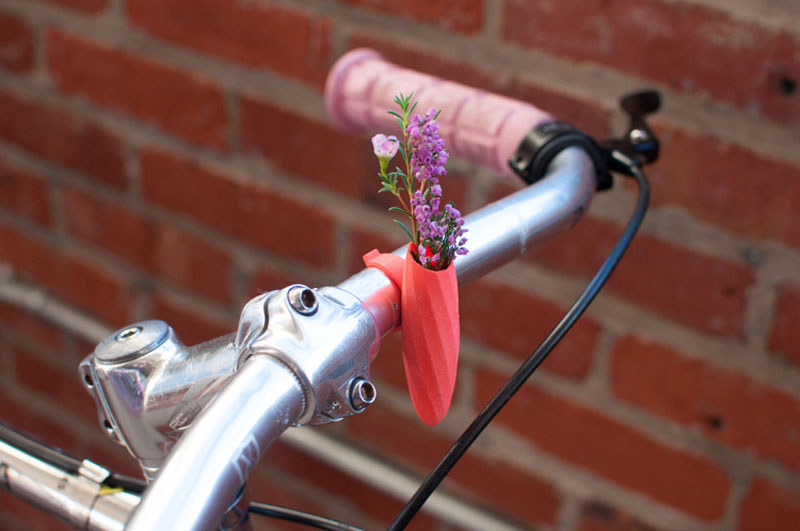 Decorate your bike this spring with cute little flower vases