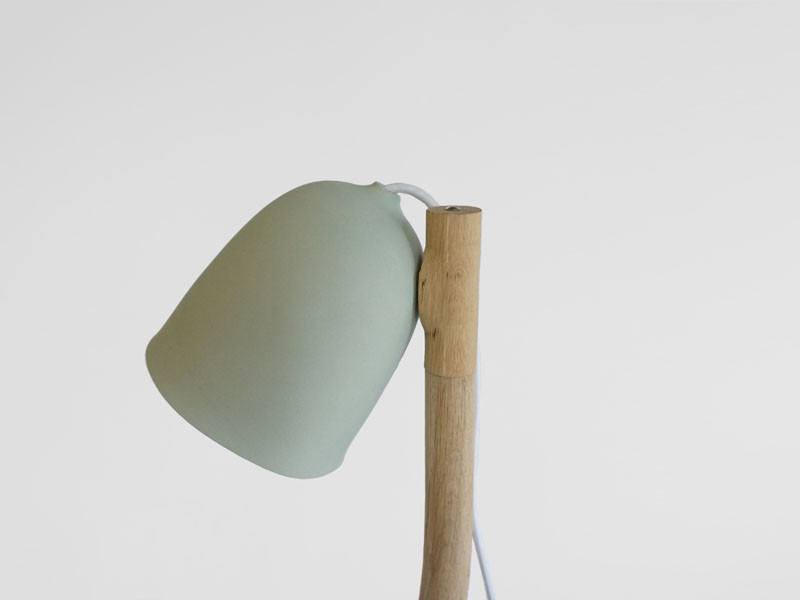 This whimsical piece of furniture is a lamp, table and flowerpot in one