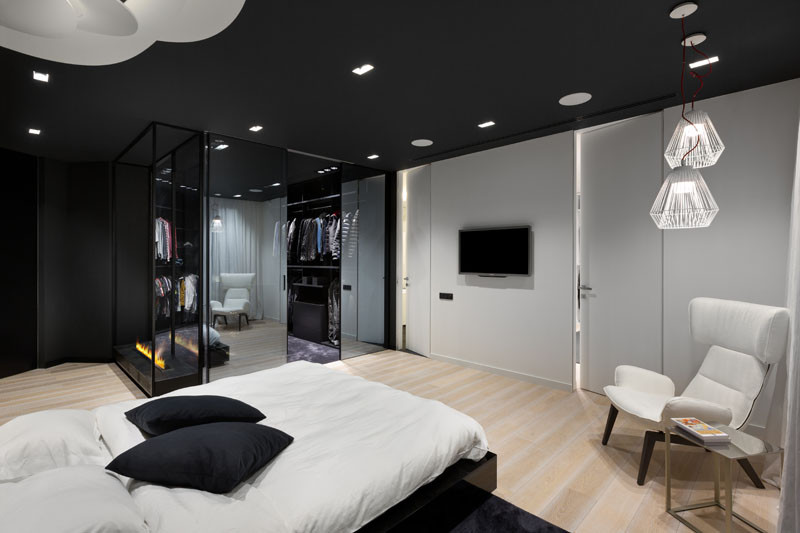 Black and White Apartment, designed by Lera Katasonova