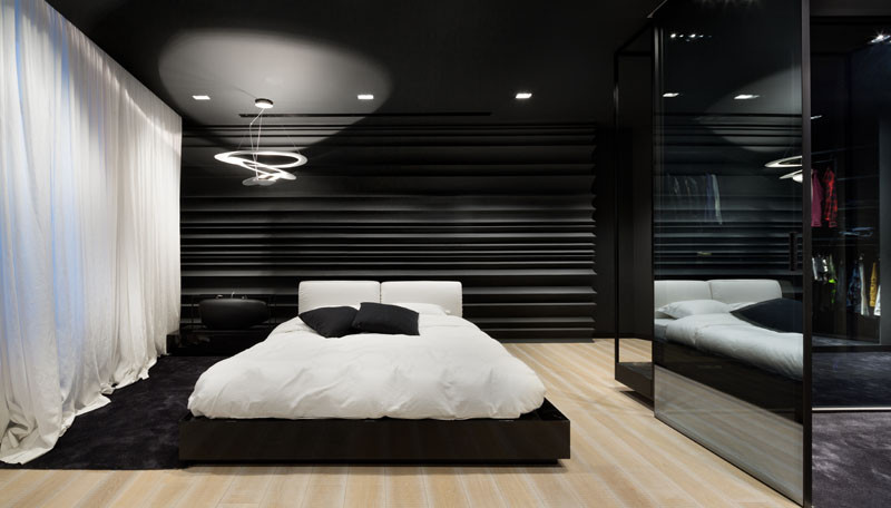Black and White Apartment, designed by Lera Katasonova