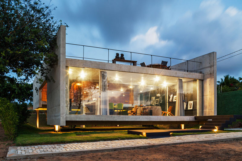 Two Beams House, located in Tibau do Sul, Brazil, and designed by Yuri Vital